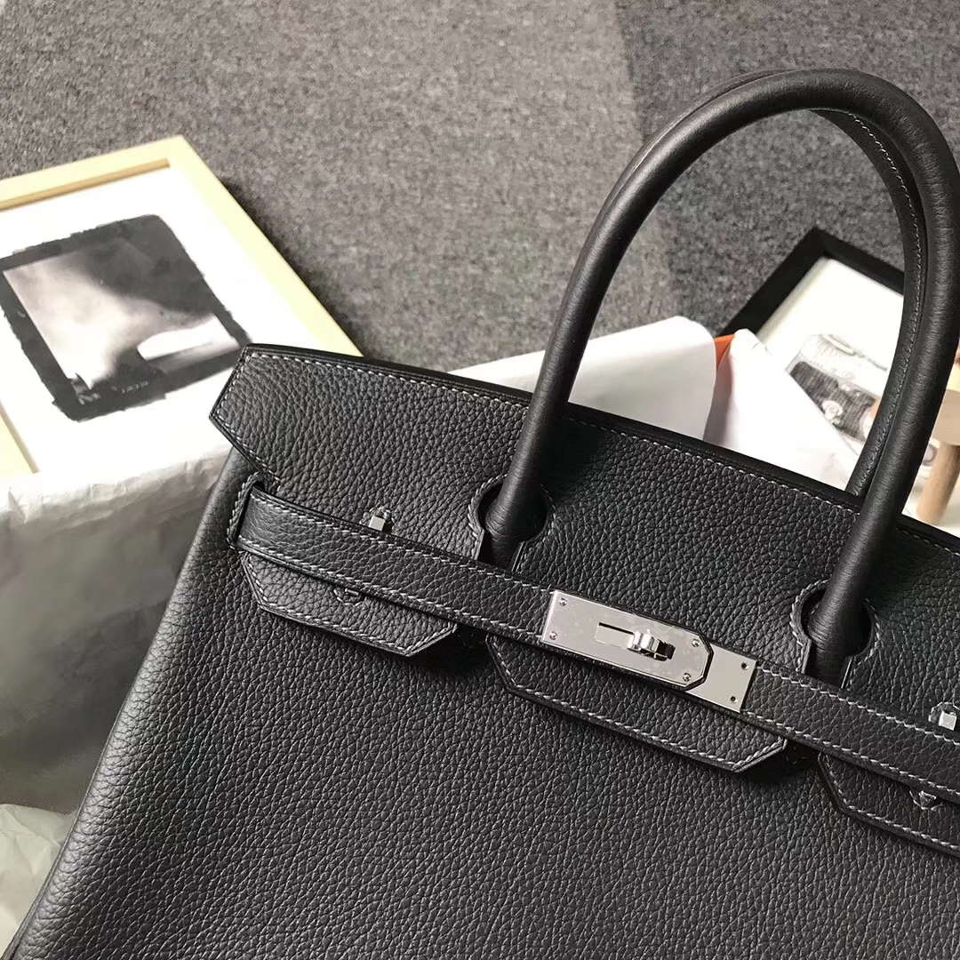 Hermès（爱马仕）石墨灰 铁灰色 原厂御用顶级小牛皮 Birkin 30 银扣