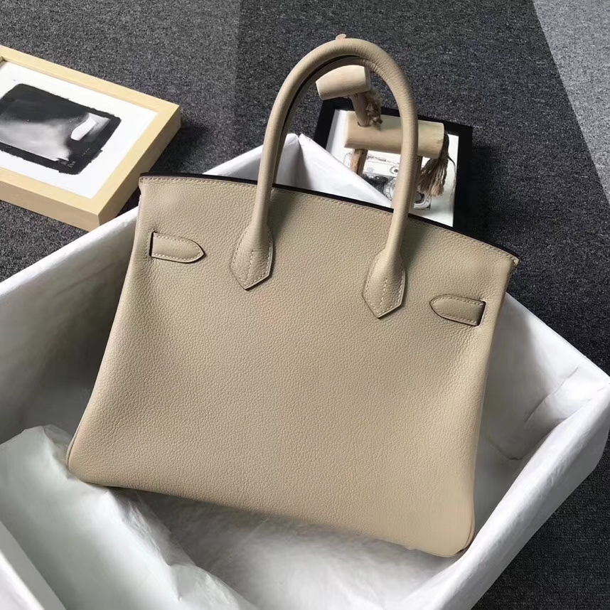 Hermès（爱马仕）S2 风衣灰 原厂御用顶级小牛皮 Birkin 30 金扣  银扣 现货