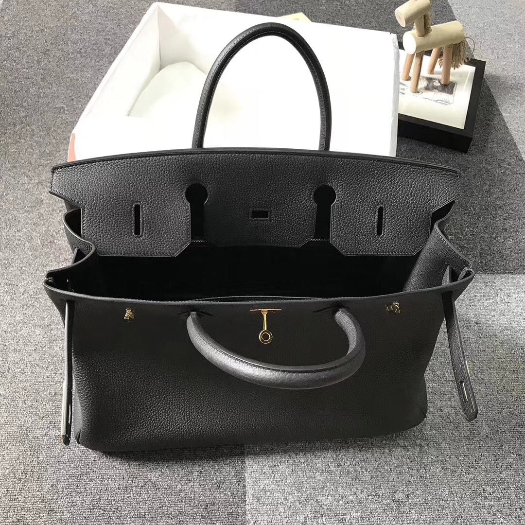 Hermès（爱马仕）黑色 原厂御用顶级小牛皮 Birkin 40 金扣
