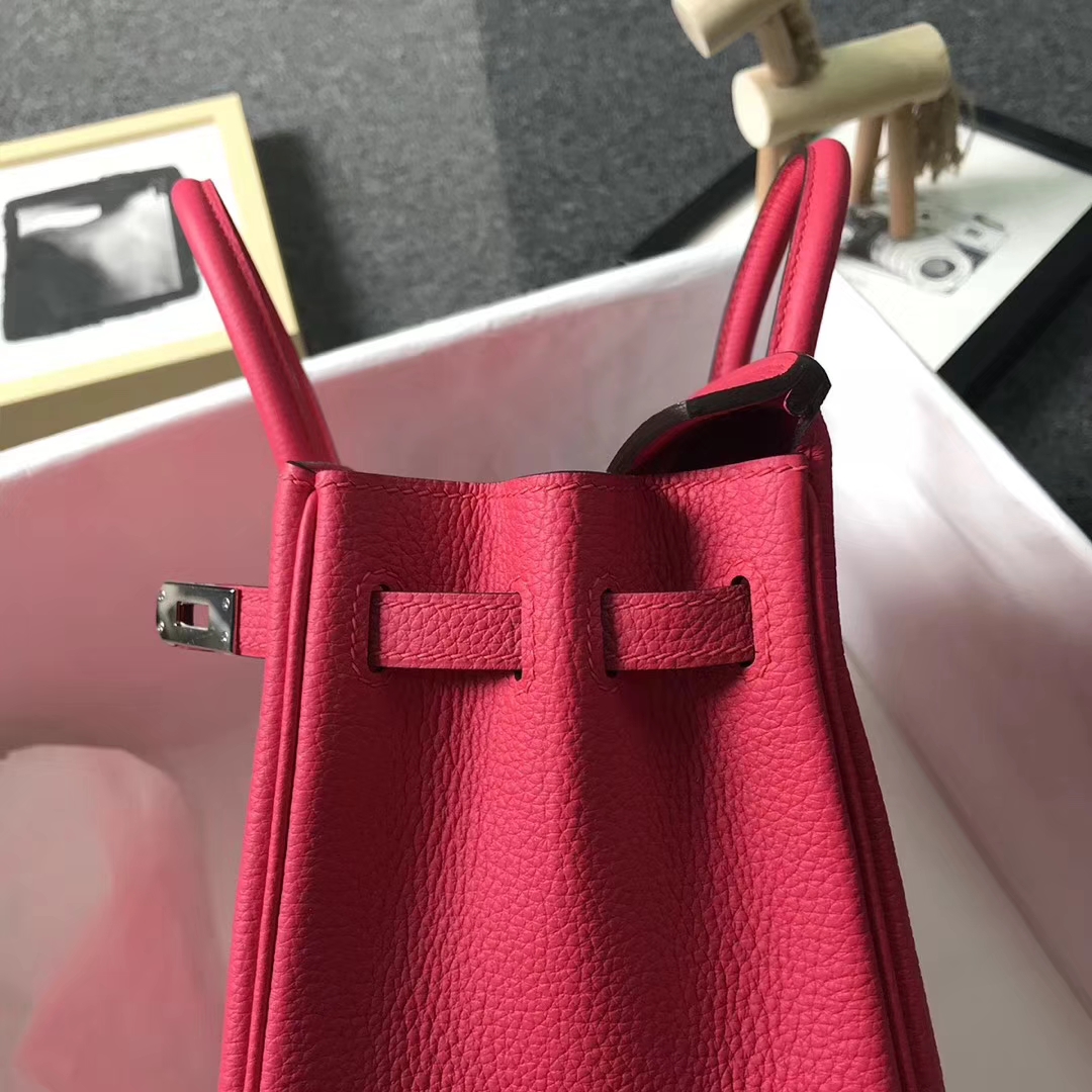 Hermès（爱马仕）I6 终极粉 原厂御用顶级小牛皮 Birkin 25 银扣 现货