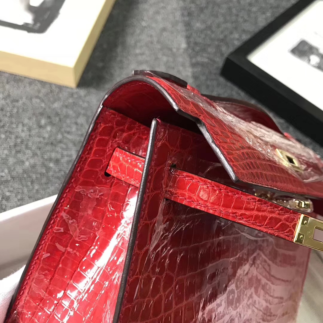 Hermès（爱马仕）法拉利红 Mini Kelly 一代 金扣 全手工