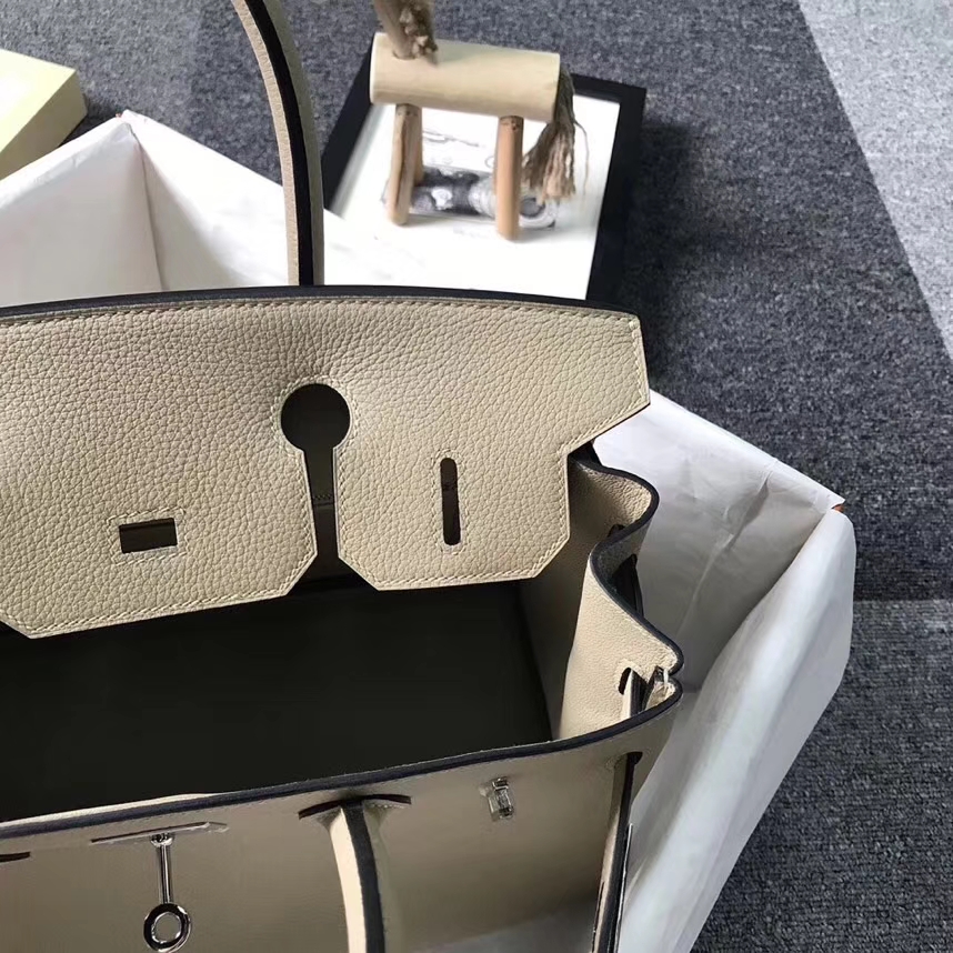 Hermès（爱马仕）S2 风衣灰 原厂御用顶级小牛皮 Birkin 30 金扣  银扣 现货
