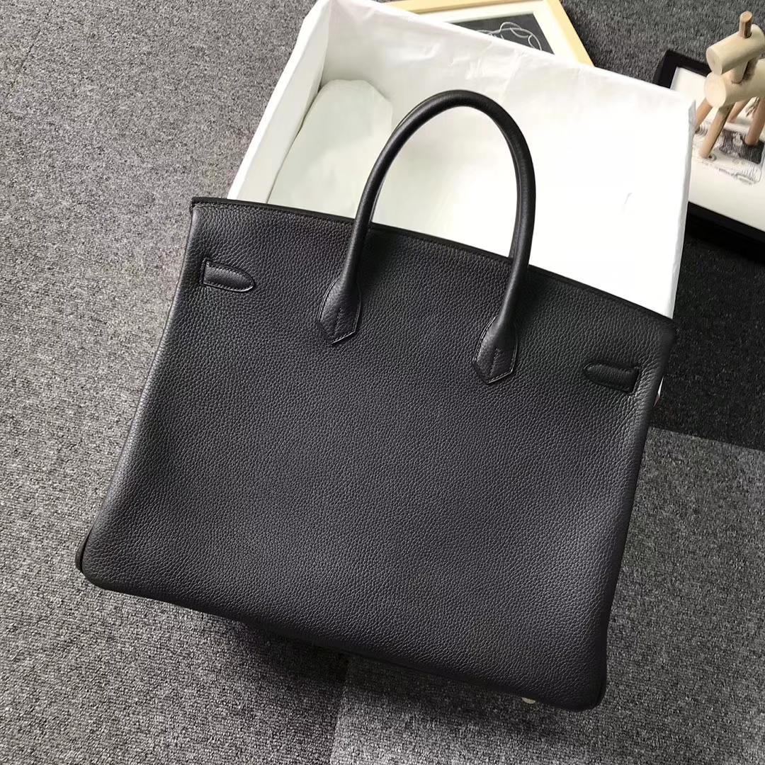 Hermès（爱马仕）黑色 原厂御用顶级小牛皮 Birkin 40 金扣