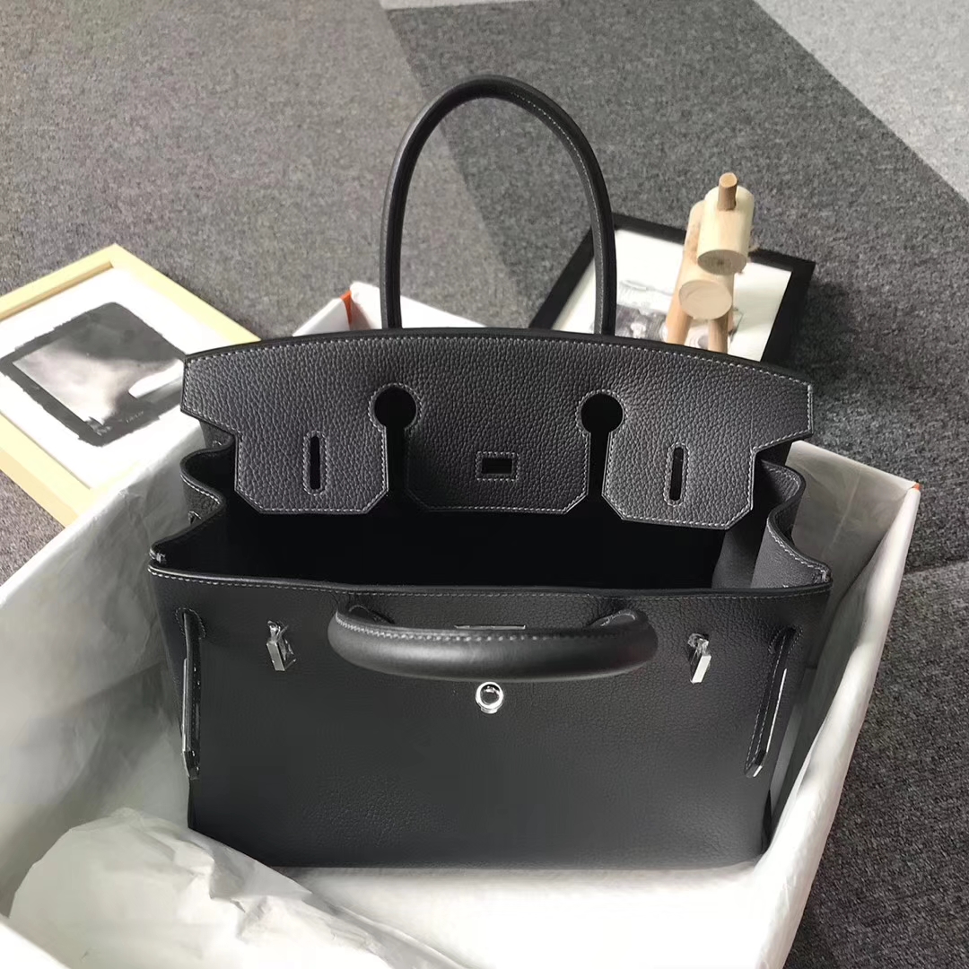 Hermès（爱马仕）石墨灰 铁灰色 原厂御用顶级小牛皮 Birkin 30 银扣