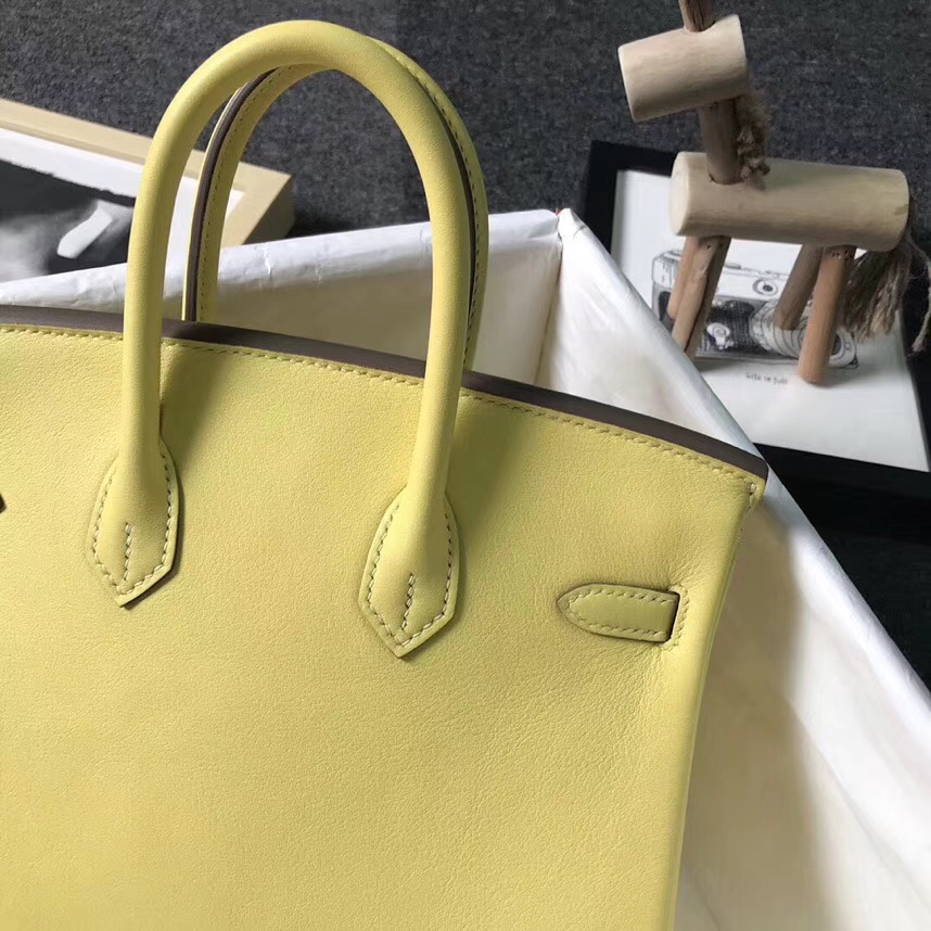 Hermès（爱马仕）鹅蛋黄 原厂御用顶级Swift 皮 Birkin 25 金扣