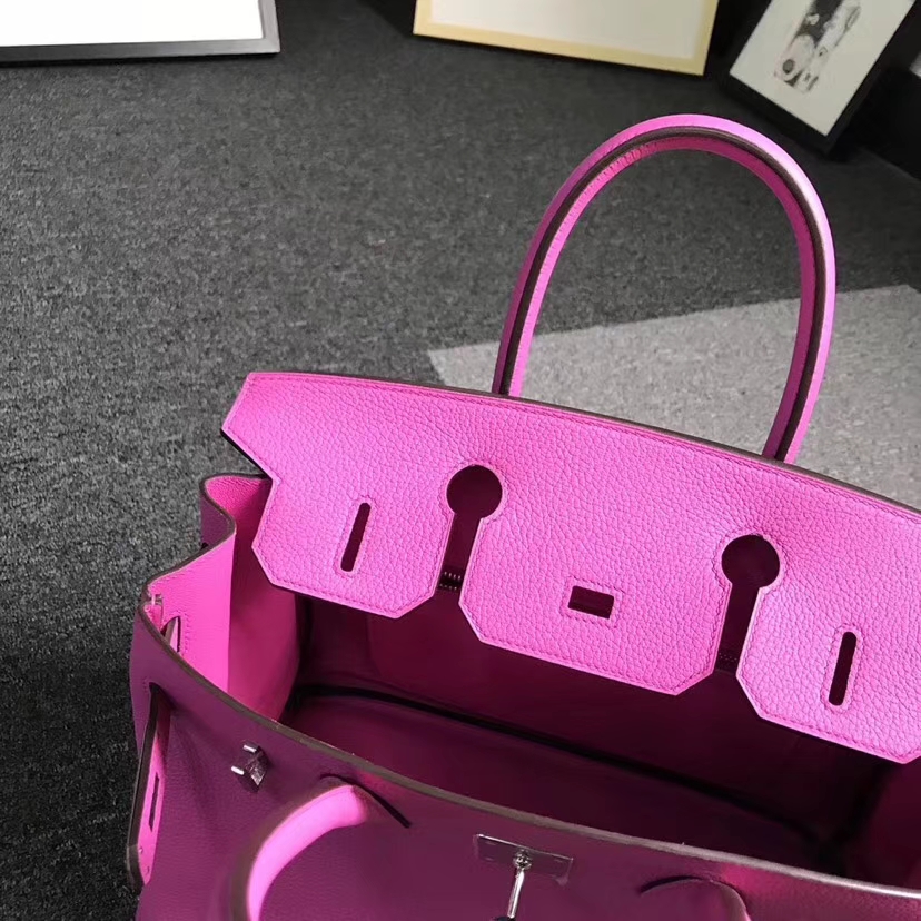 Hermès（爱马仕）9I 玉兰粉 原厂御用顶级小牛皮 Birkin 30 银扣