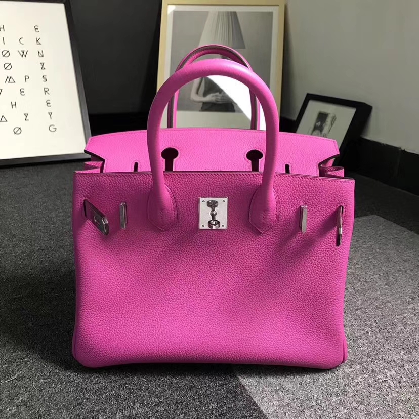 Hermès（爱马仕）9I 玉兰粉 原厂御用顶级小牛皮 Birkin 30 银扣