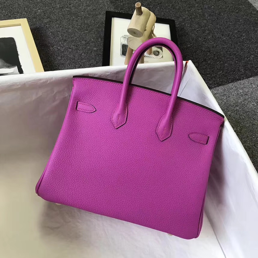 Hermès（爱马仕）9I 玉兰粉 原厂御用顶级小牛皮 Birkin 25 金扣 银扣 现货