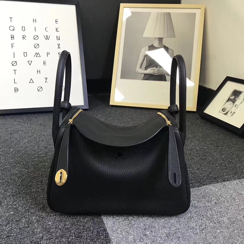 Hermès（爱马仕）CK89 黑色 原厂御用顶级小牛皮 Lindy 26 金扣