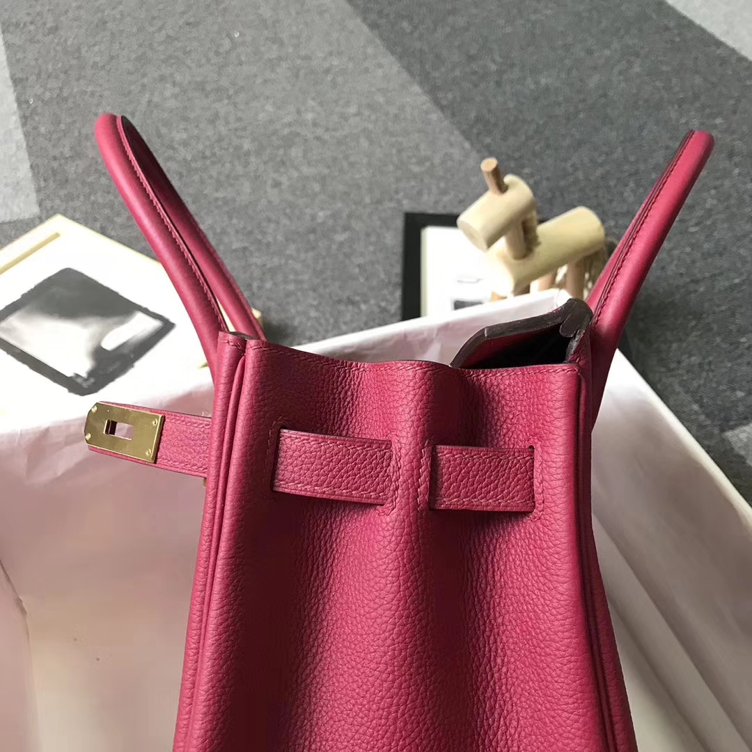 Hermès（爱马仕）K1 石榴红 原厂御用顶级小牛皮 Birkin 30 金扣 银扣 现货