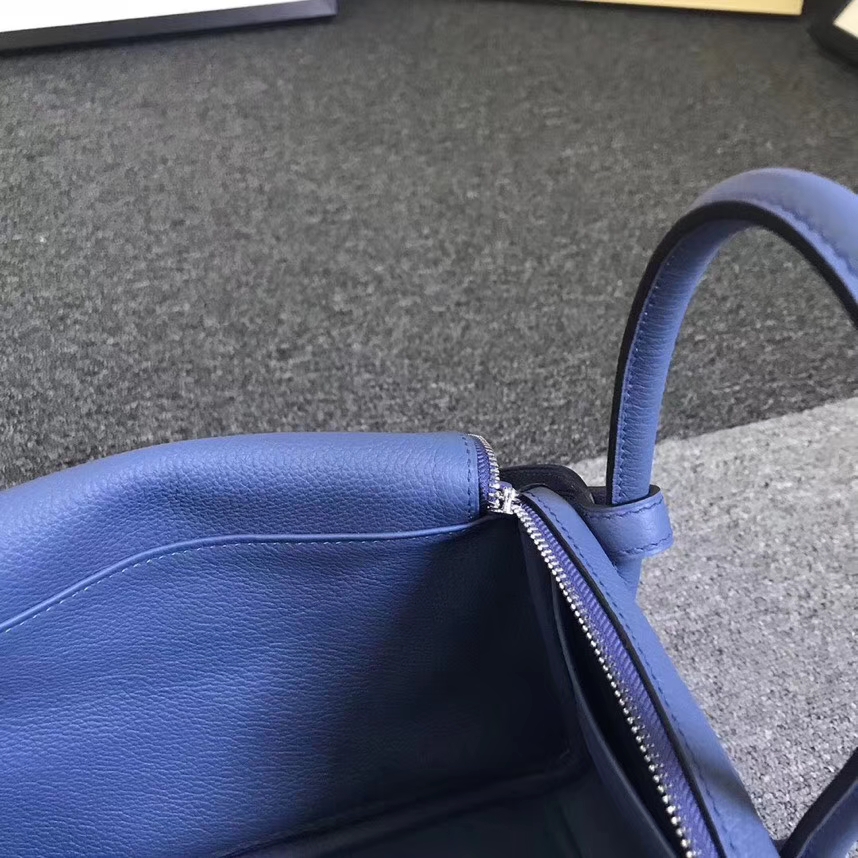 Hermès（爱马仕）R2 玛瑙蓝 原厂御用顶级小牛皮 Lindy 26 银扣