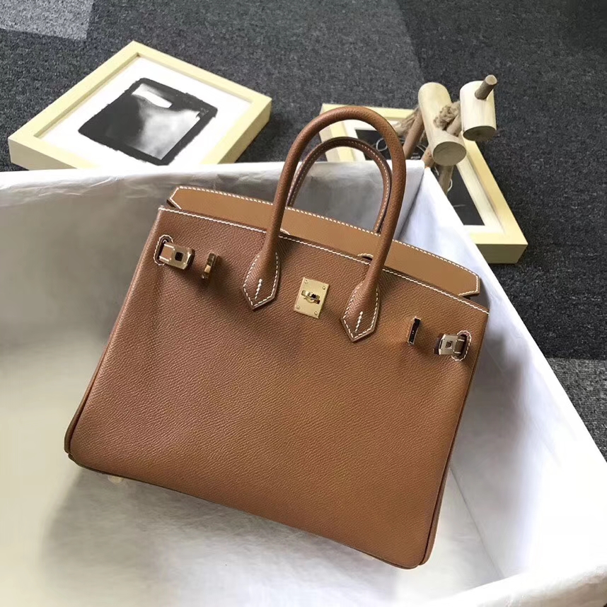 Hermès（爱马仕）金棕色 原厂御用顶级Epsom 皮 Birkin 25 金扣