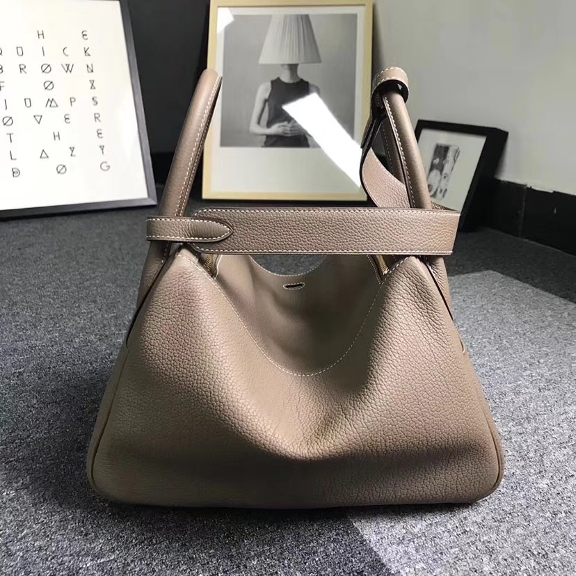 Hermès（爱马仕）CK18 大象灰 原厂御用顶级小牛皮 Lindy 30 金扣 现货