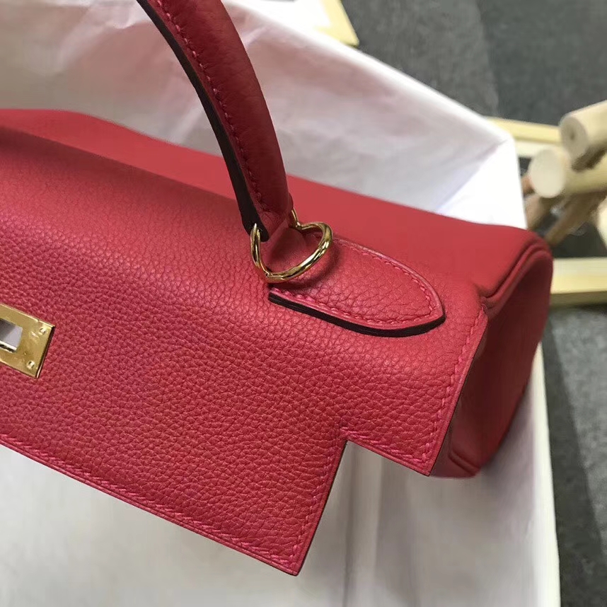 Hermès（爱马仕）Q5 中国红 糖果红 原厂御用顶级小牛皮 Kelly 28 银扣 现货