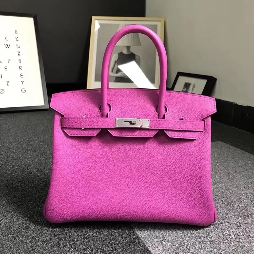Hermès（爱马仕）9I 玉兰粉 原厂御用顶级小牛皮 Birkin 30 银扣