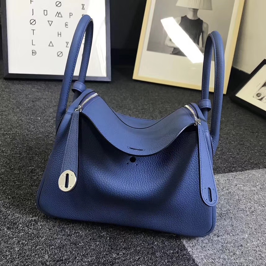 Hermès（爱马仕）R2 玛瑙蓝 原厂御用顶级小牛皮 Lindy 26 银扣