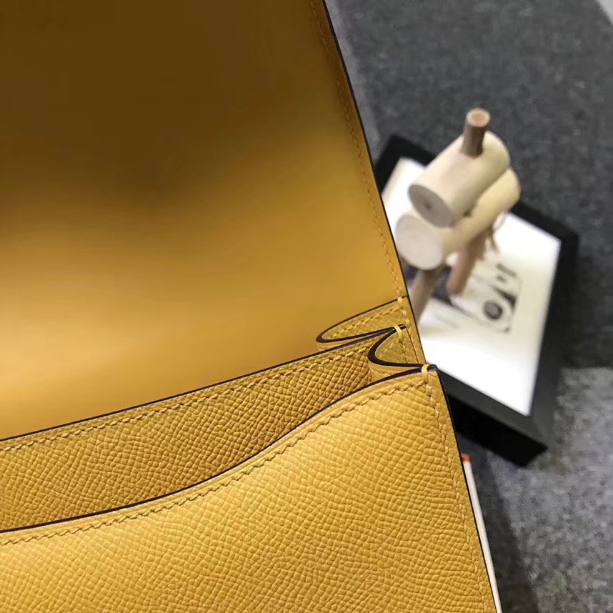 Hermès（爱马仕）9D琥珀黄 epsom皮 Constance 19 金扣 全手工 现货