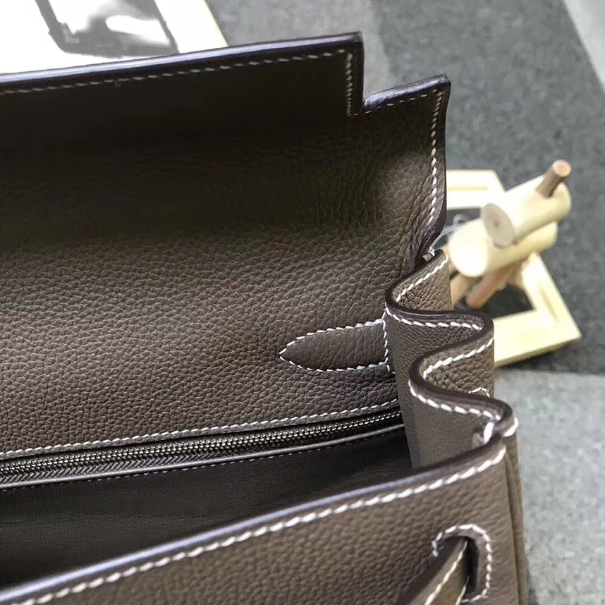 Hermès（爱马仕）CK18 大象灰 原厂御用顶级小牛皮 Kelly 28 金扣 银扣 现货
