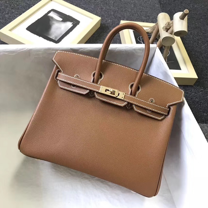 Hermès（爱马仕）金棕色 原厂御用顶级Epsom 皮 Birkin 25 金扣