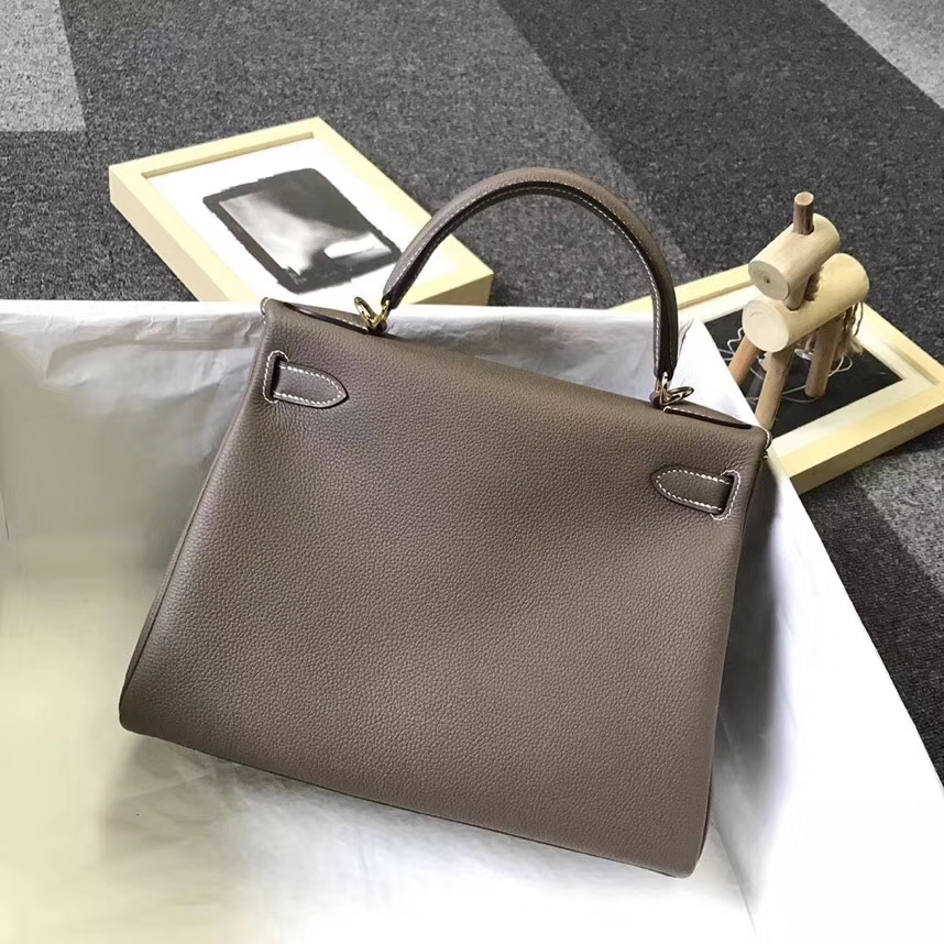 Hermès（爱马仕）CK18 大象灰 原厂御用顶级小牛皮 Kelly 28 金扣 银扣 现货