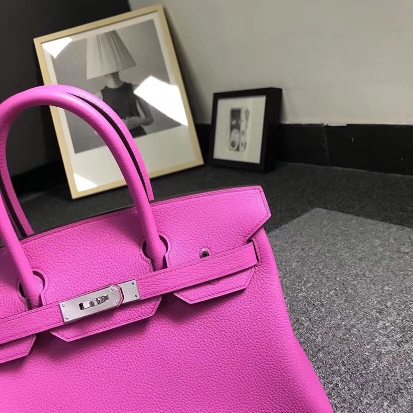 Hermès（爱马仕）9I 玉兰粉 原厂御用顶级小牛皮 Birkin 30 银扣