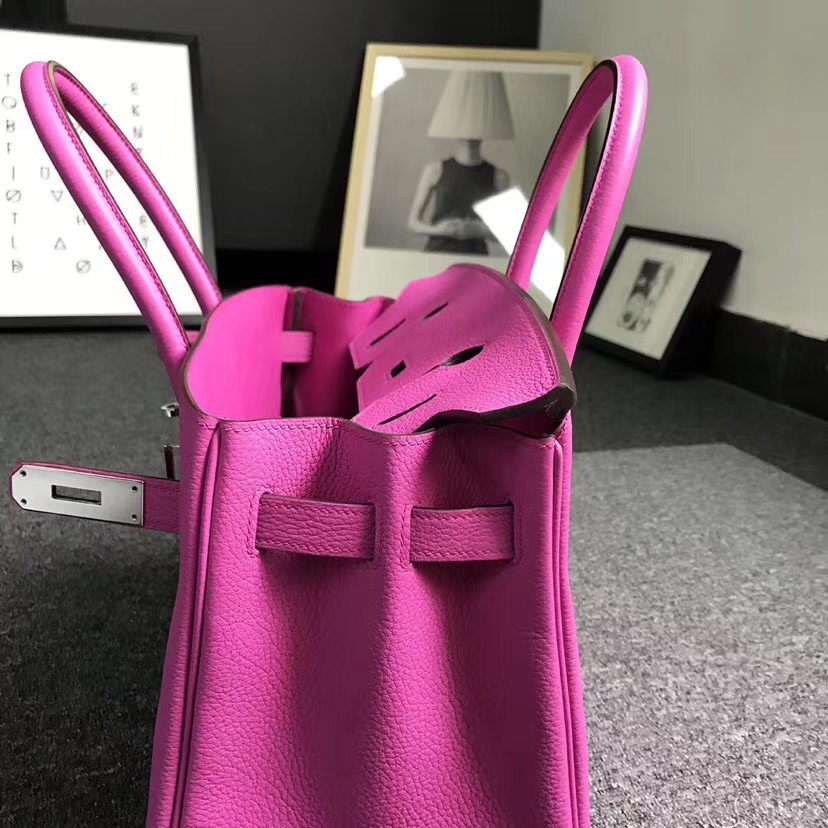Hermès（爱马仕）9I 玉兰粉 原厂御用顶级小牛皮 Birkin 30 银扣