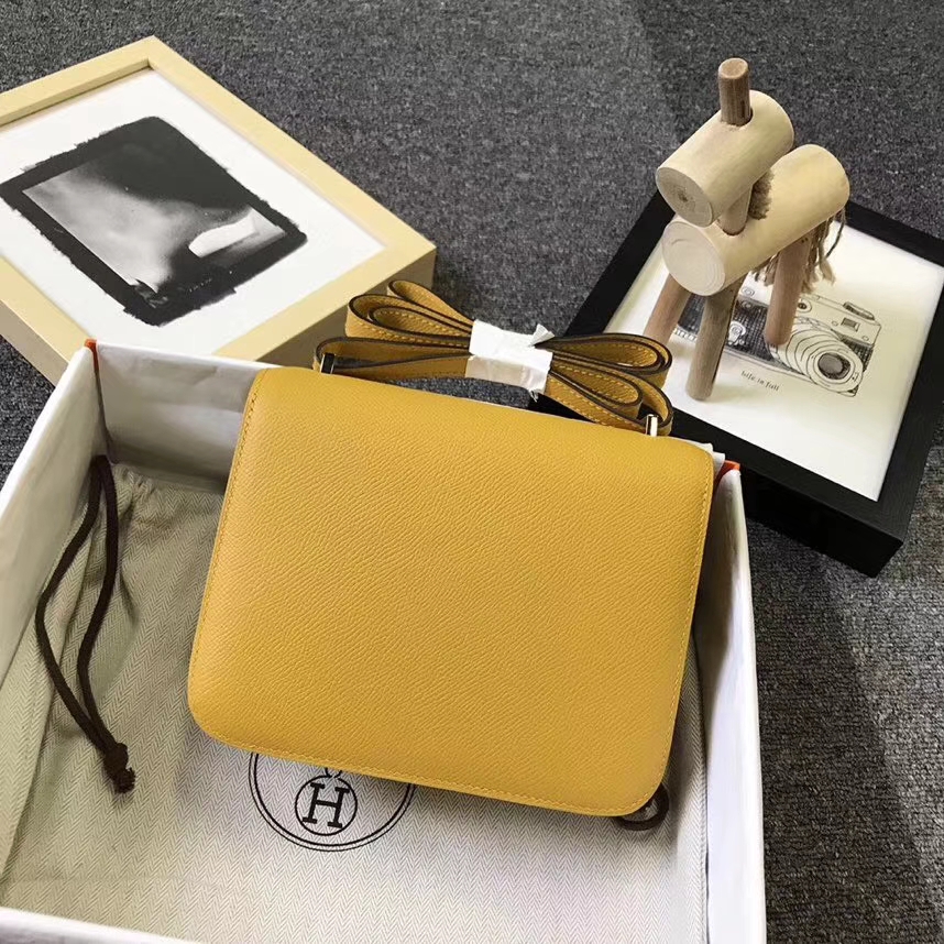 Hermès（爱马仕）9D琥珀黄 epsom皮 Constance 19 金扣 全手工 现货