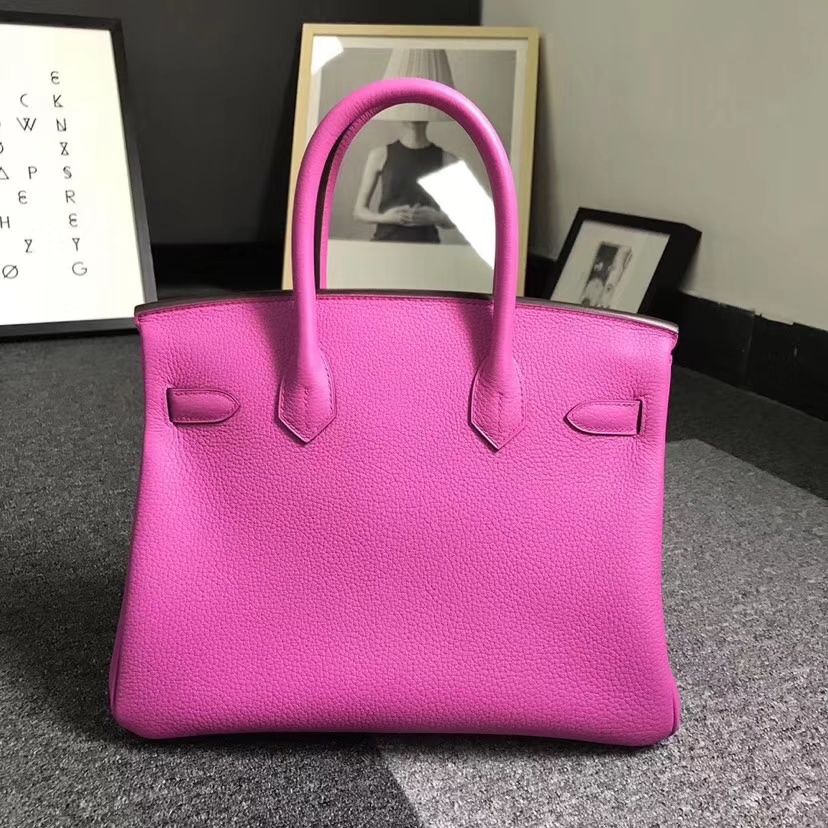 Hermès（爱马仕）9I 玉兰粉 原厂御用顶级小牛皮 Birkin 30 银扣