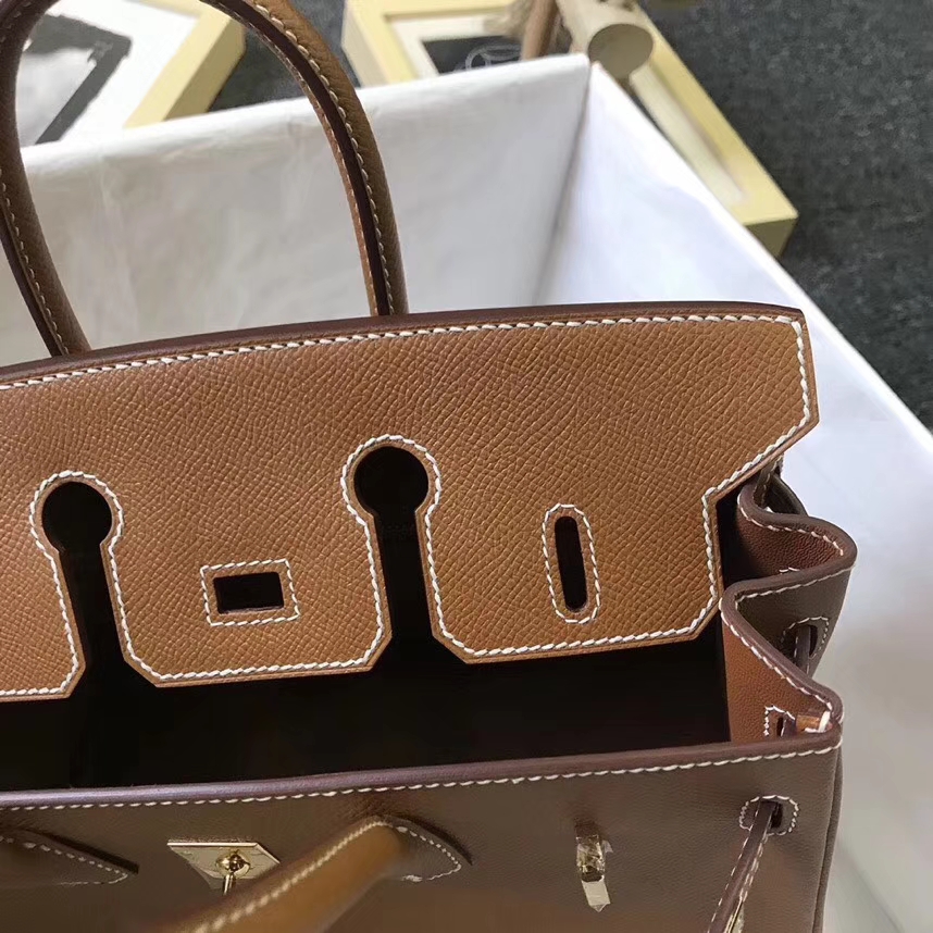 Hermès（爱马仕）金棕色 原厂御用顶级Epsom 皮 Birkin 25 金扣