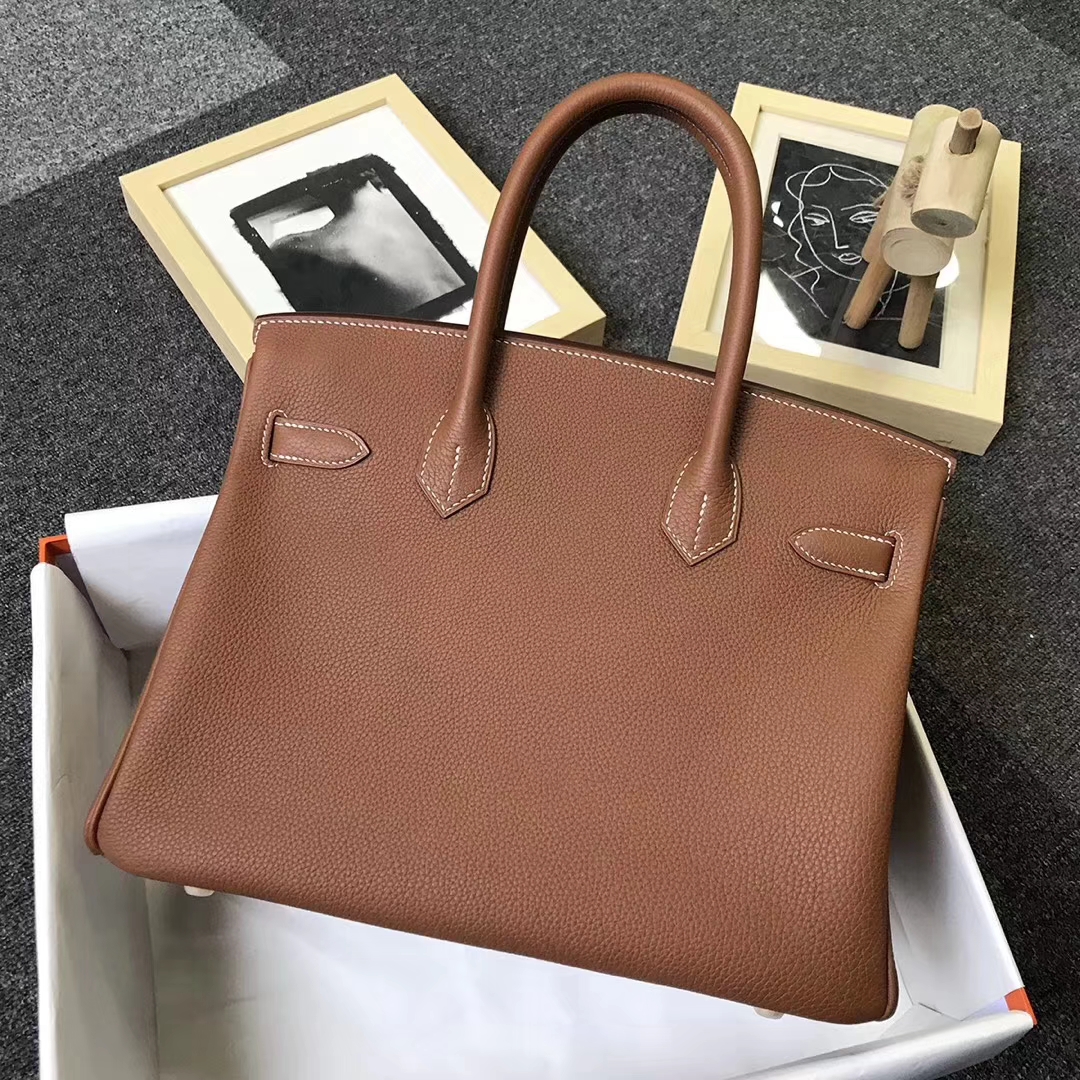 Hermès（爱马仕）金棕色 原厂御用顶级小牛皮 Birkin 30 金扣 现货