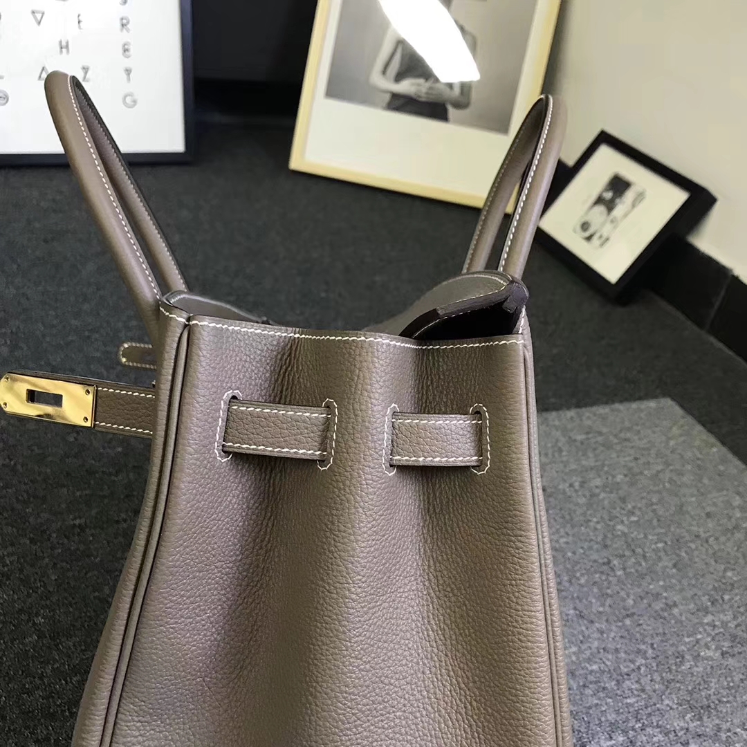 Hermès（爱马仕）大象灰 原厂御用顶级小牛皮 Birkin 35 金扣 银扣 现货