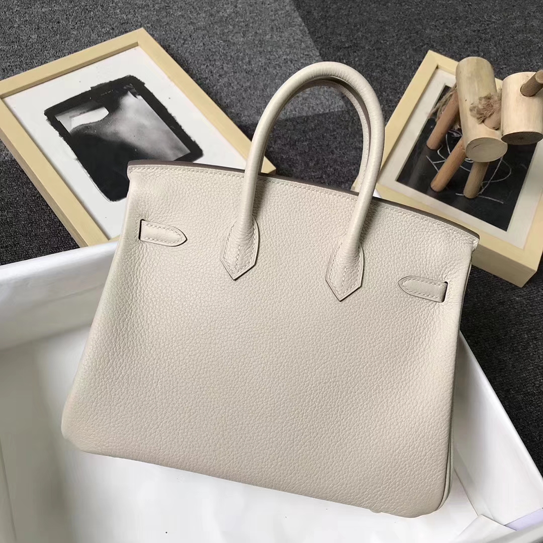Hermès（爱马仕）奶昔白 原厂御用顶级小牛皮 Birkin 25 金扣 现货