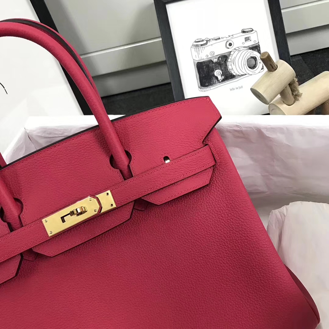 Hermès（爱马仕）I6 极致粉 原厂御用顶级小牛皮 Birkin 30 金扣 现货