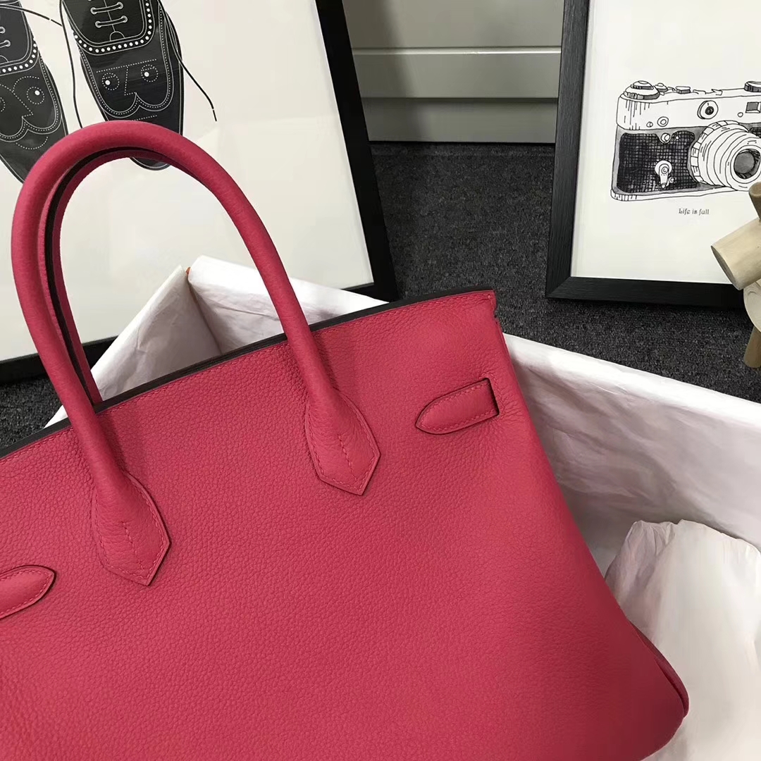 Hermès（爱马仕）I6 极致粉 原厂御用顶级小牛皮 Birkin 30 金扣 现货