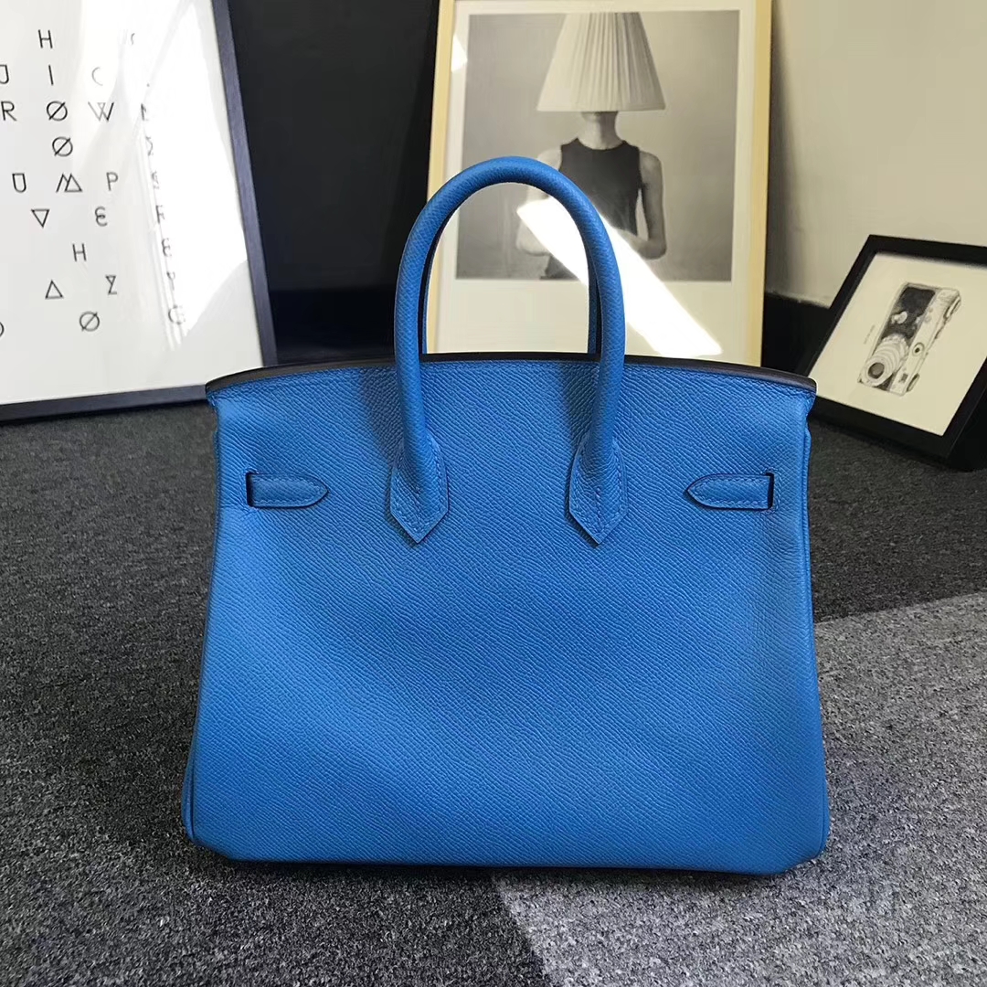 Hermès（爱马仕）B3 坦桑尼亚蓝 原厂御用顶级Epsom 皮 Birkin 25 金扣