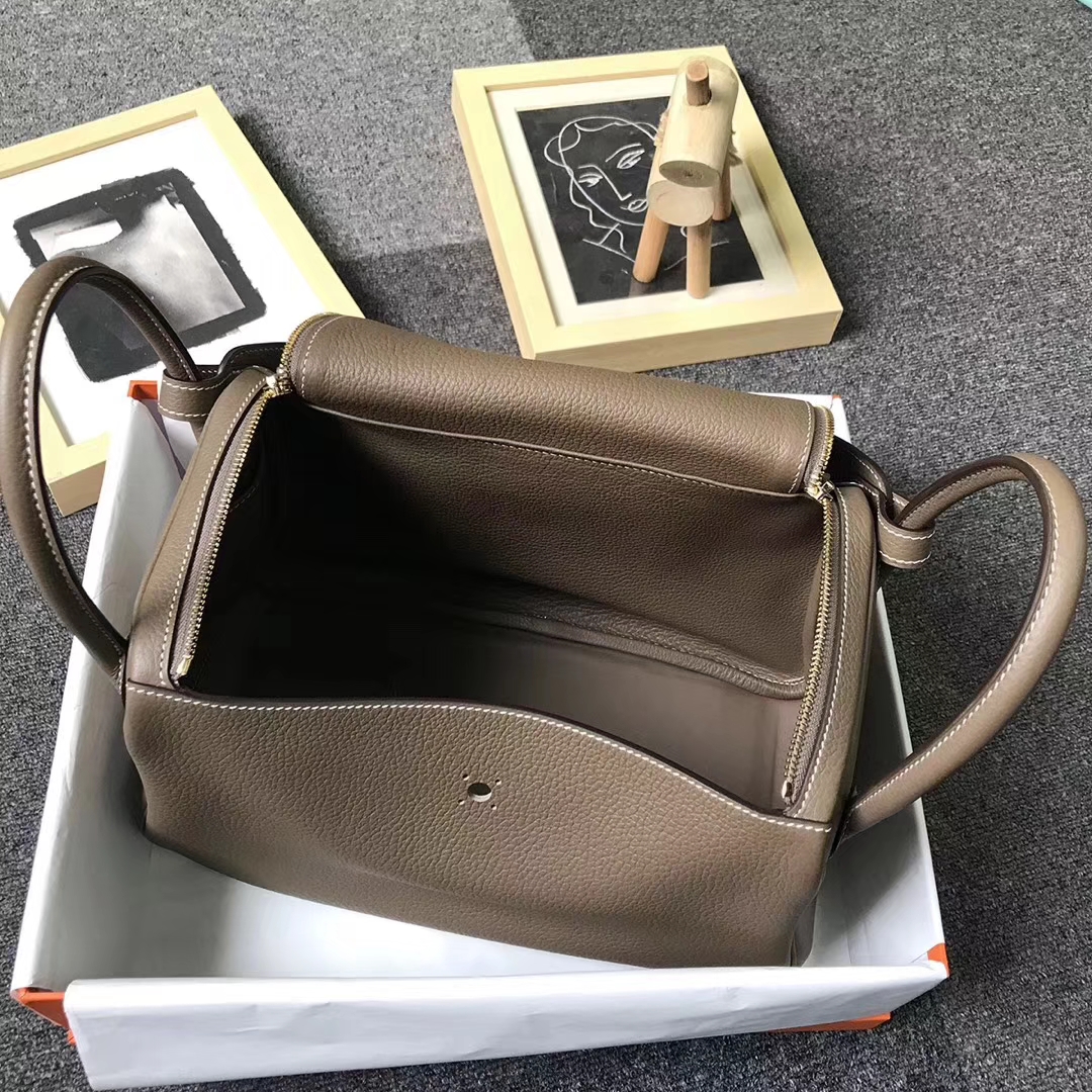 Hermès（爱马仕）CK18 大象灰 原厂御用顶级小牛皮 Lindy 30 金扣 现货