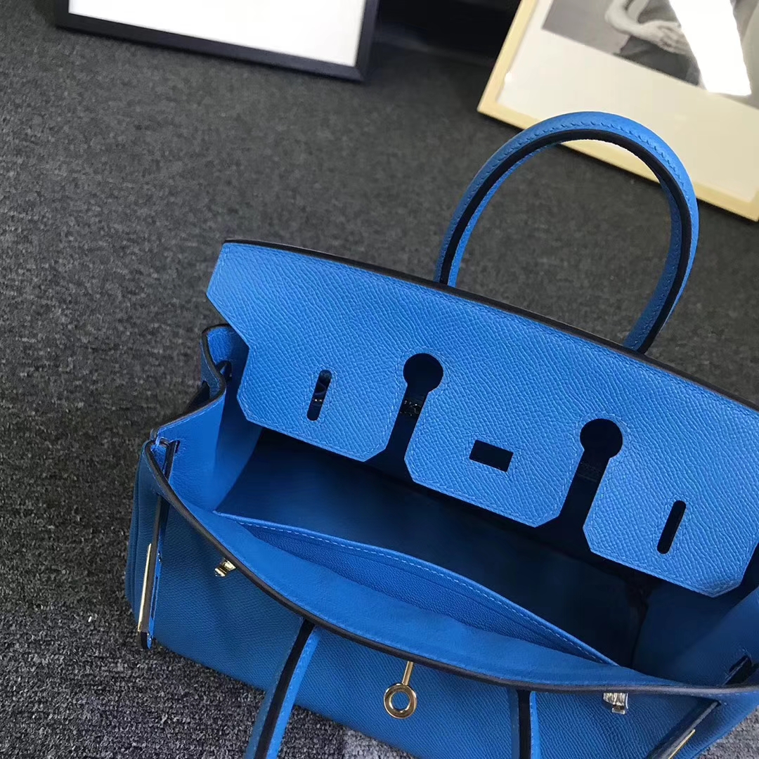 Hermès（爱马仕）B3 坦桑尼亚蓝 原厂御用顶级Epsom 皮 Birkin 25 金扣