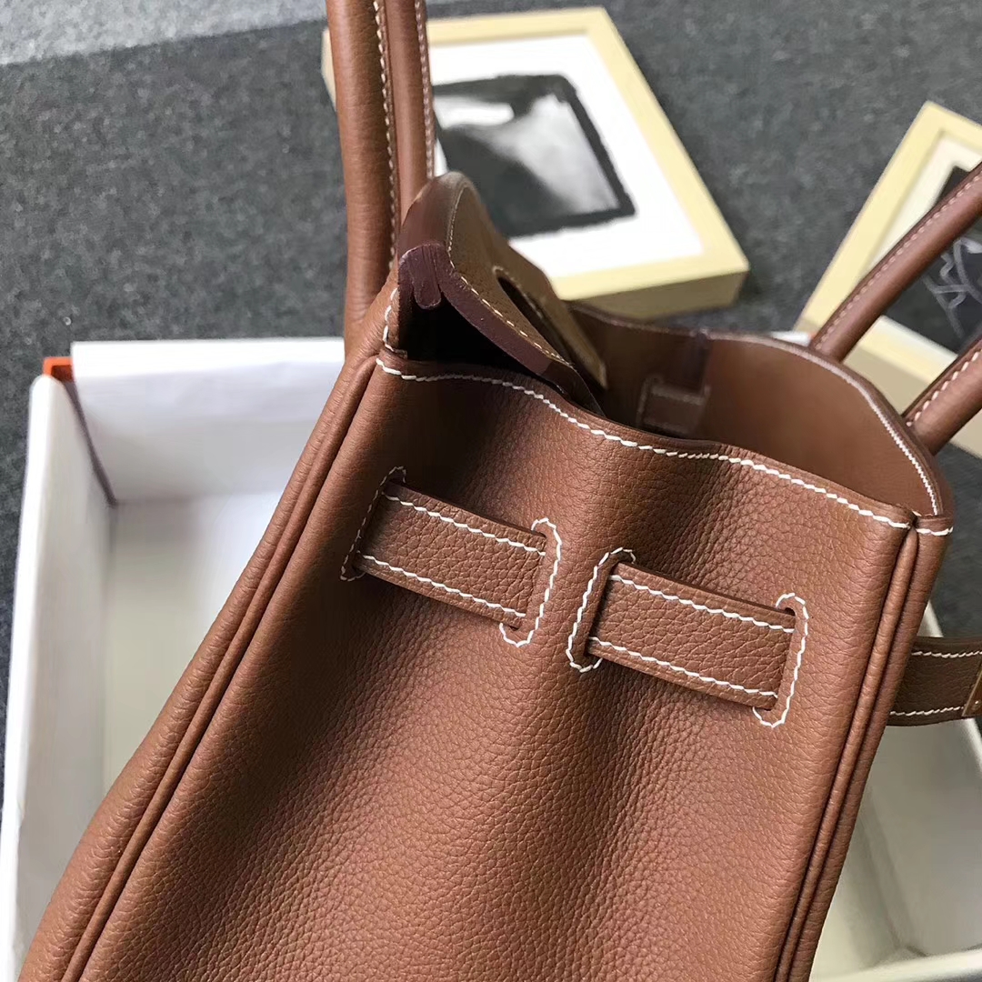 Hermès（爱马仕）金棕色 原厂御用顶级小牛皮 Birkin 30 金扣 现货
