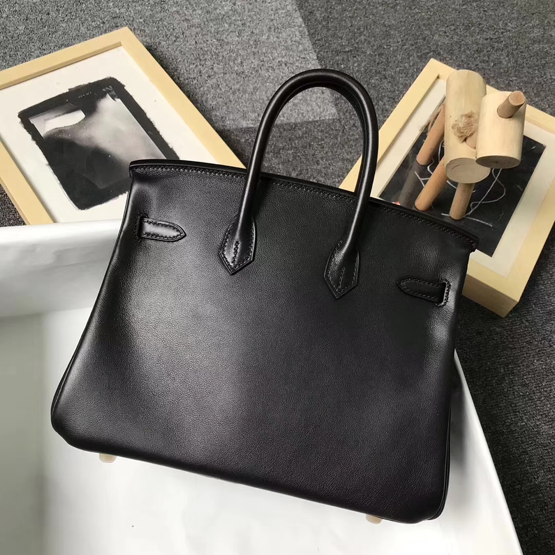 Hermès（爱马仕）CK89 黑色 原厂御用顶级Swift 皮 Birkin 25 金扣 现货