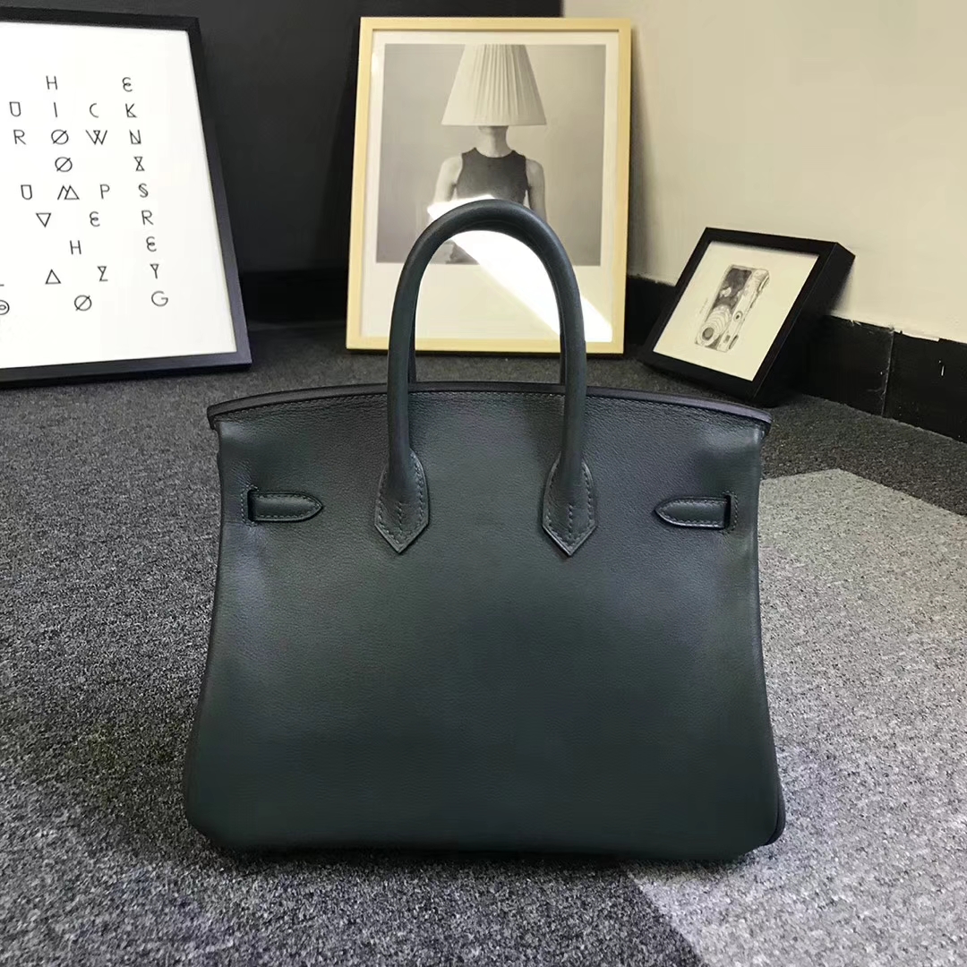 Hermès（爱马仕）2Q英国绿 原厂御用顶级Swift 皮 Birkin 25 金扣
