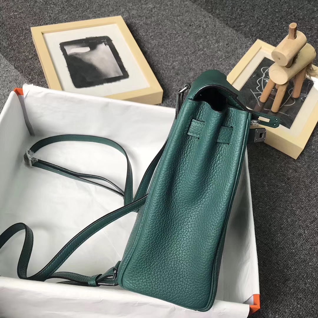Hermès（爱马仕）Kelly ado PM 孔雀绿 现货