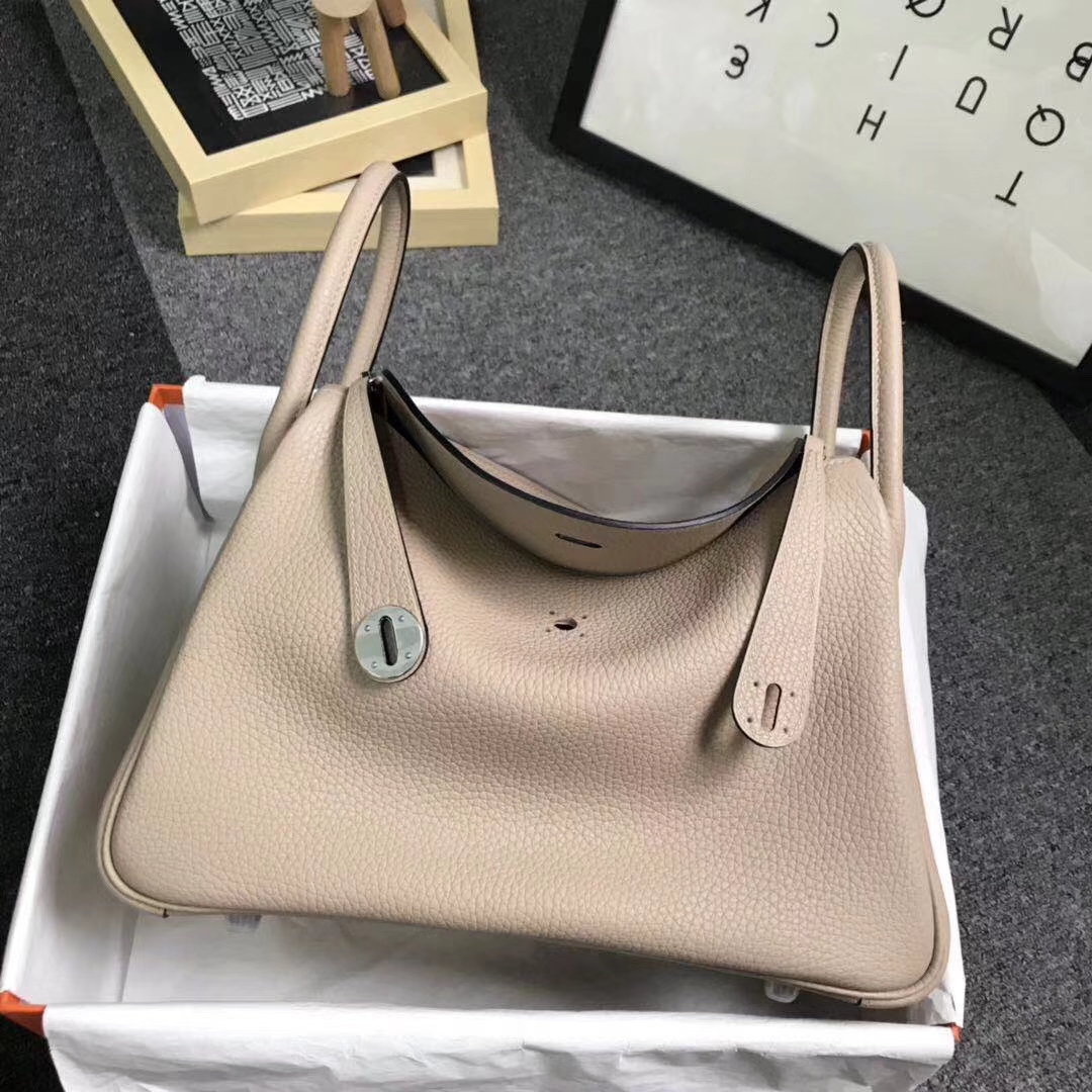 Hermès（爱马仕）S2 风衣灰 原厂御用顶级TC 皮 Lindy 30 银扣