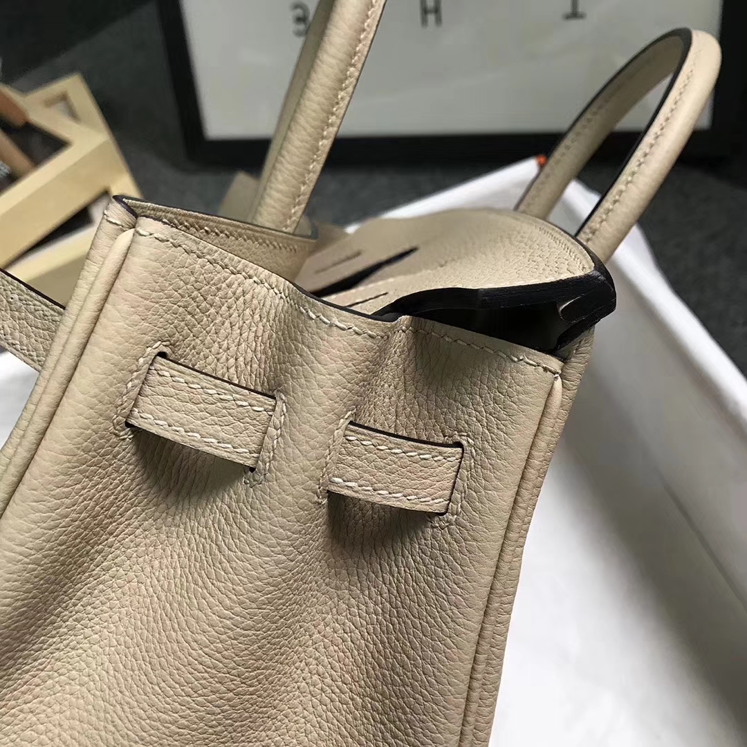 Hermès（爱马仕）S2 风衣灰 原厂御用顶级小牛皮 Birkin 25 金扣 现货