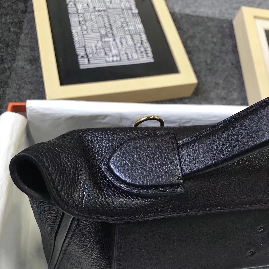 Hermès（爱马仕）89黑色 原厂御用顶级小牛皮 2424 金扣
