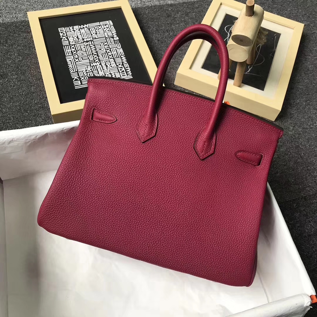 Hermès（爱马仕）K1 石榴红 原厂御用顶级小牛皮 Birkin 25 银扣 现货