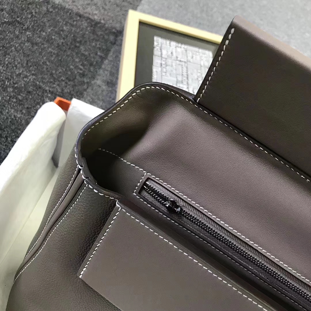 Hermès（爱马仕）ck18大象灰 原厂御用顶级小牛皮 2424 银扣