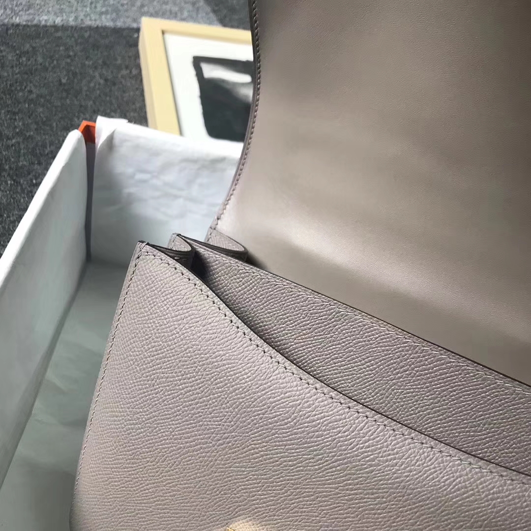 Hermès（爱马仕）M8 沥青灰 原厂御用顶级Epsom 皮 Constance 24 金扣 现货
