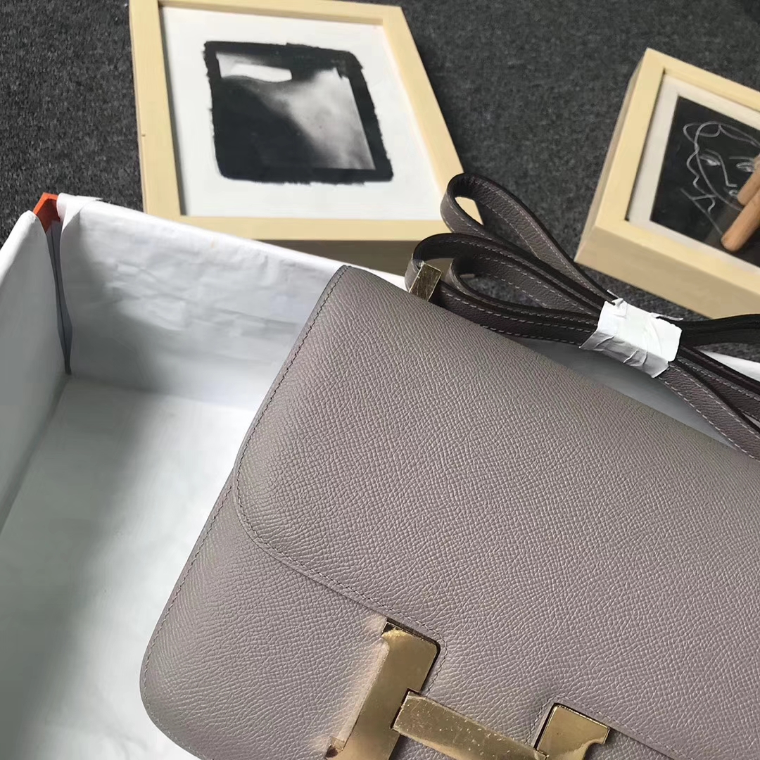 Hermès（爱马仕）M8 沥青灰 原厂御用顶级Epsom 皮 Constance 24 金扣 现货