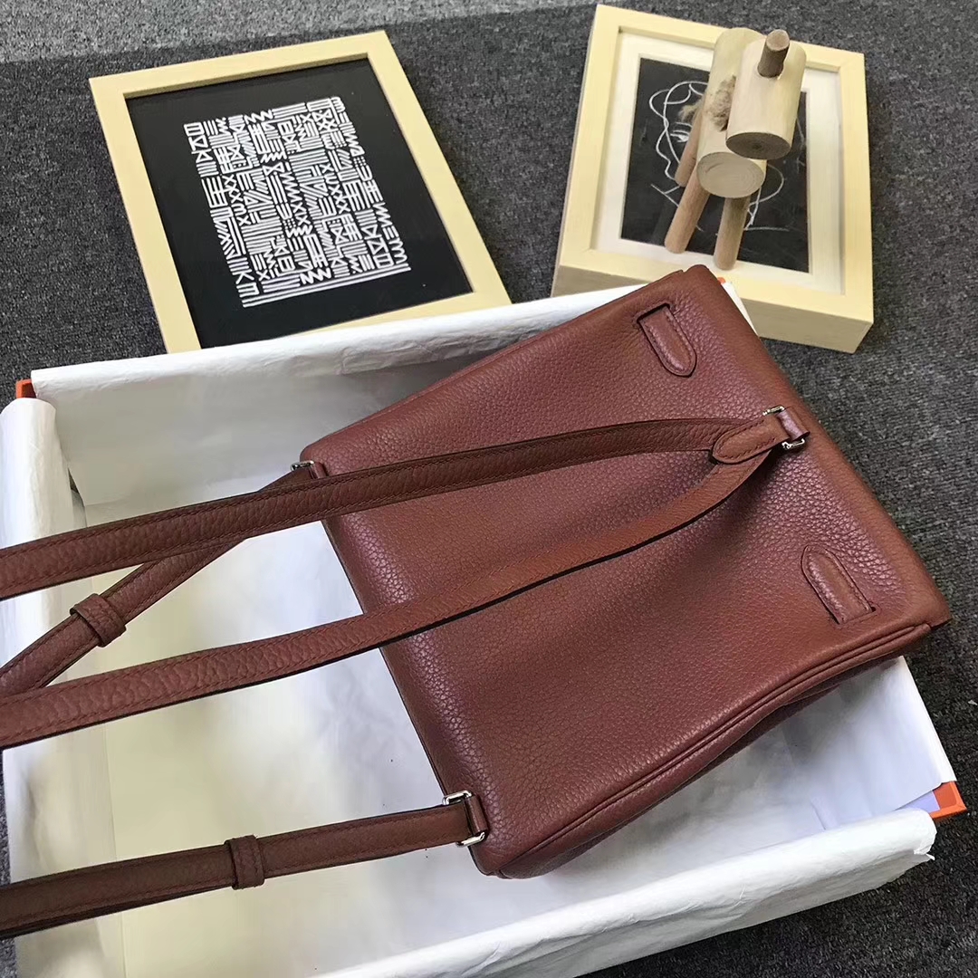 Hermès（爱马仕）6C古铜色 原厂御用顶级TC 皮 Kelly  ado 20 银扣