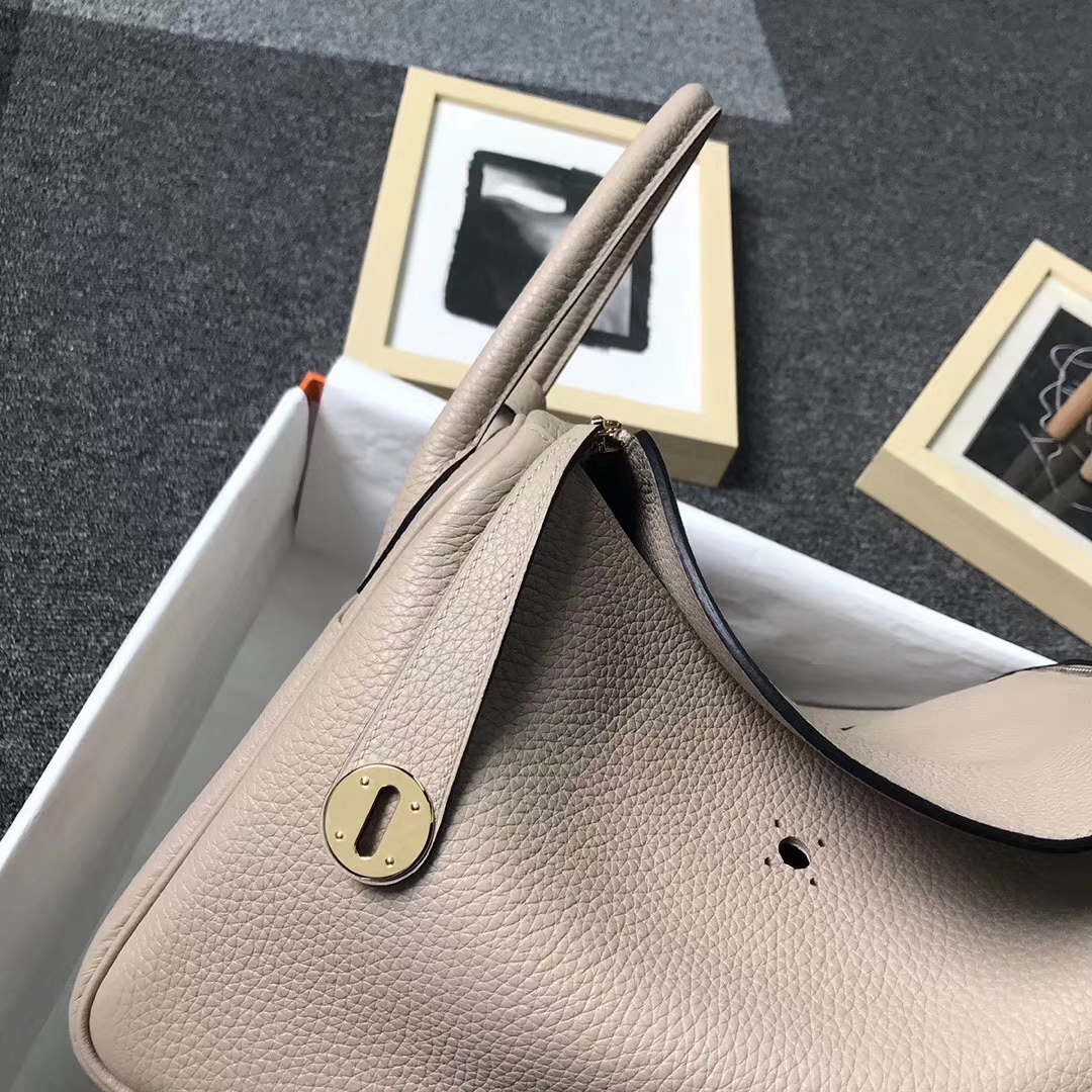 Hermès（爱马仕）S2 风衣灰 原厂御用顶级TC 皮 Lindy 30 金扣
